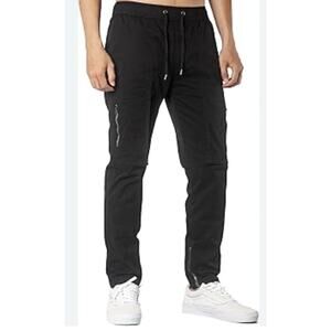 Italy Morn Men's Size Chino Jogger Pants Black 30X27